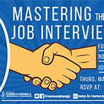 Mastering the job interview workshop event flyer