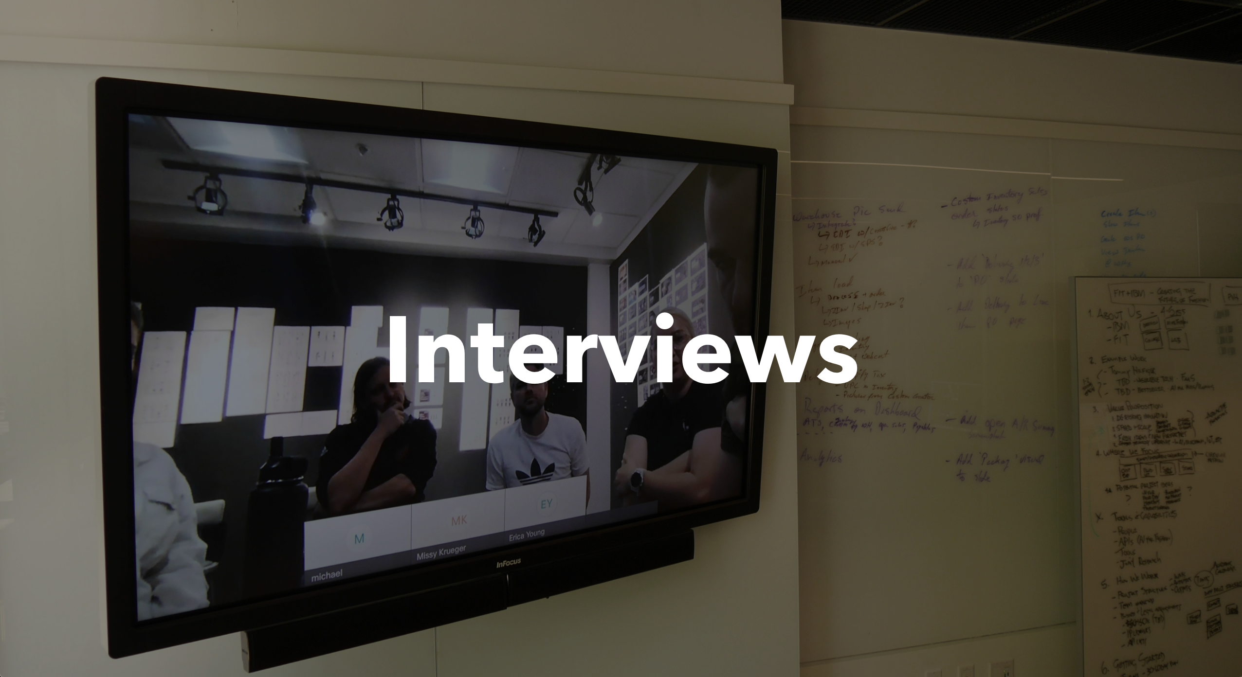user interviews cover page