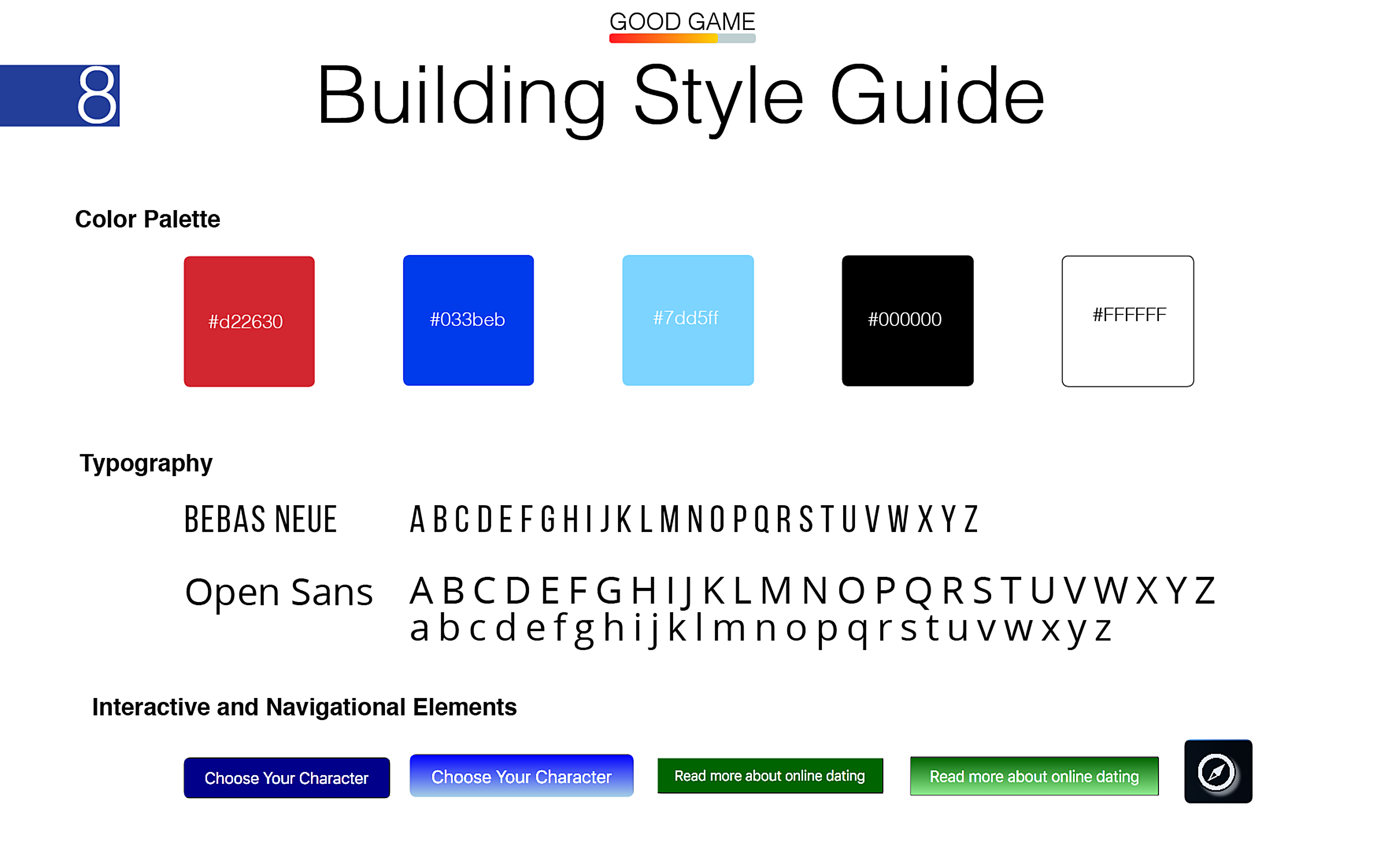 building a style guide to ensure design consistency, especially in layouts, typography, interaction design, and other graphical elements