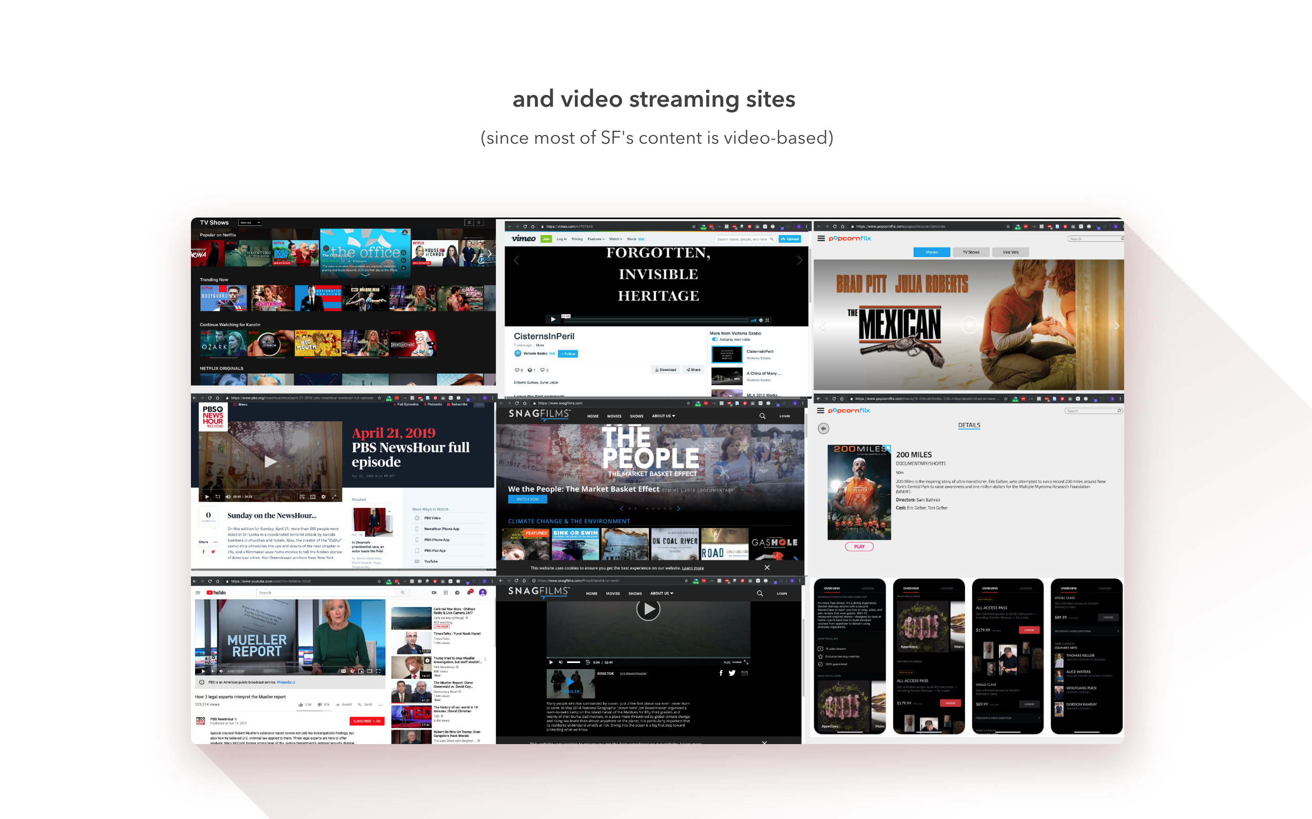 drawing inspiration from comparative analysis of video streaming websites