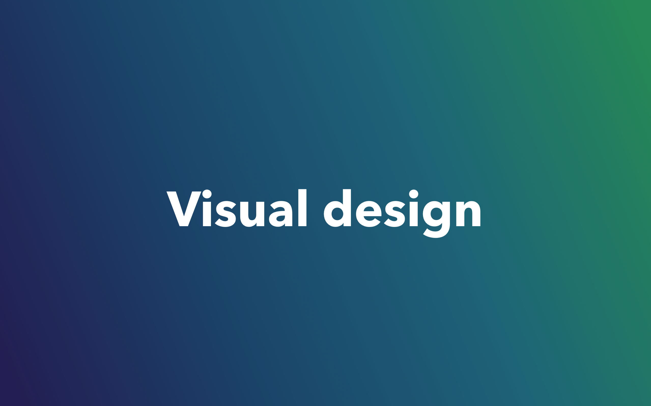 visual design cover page