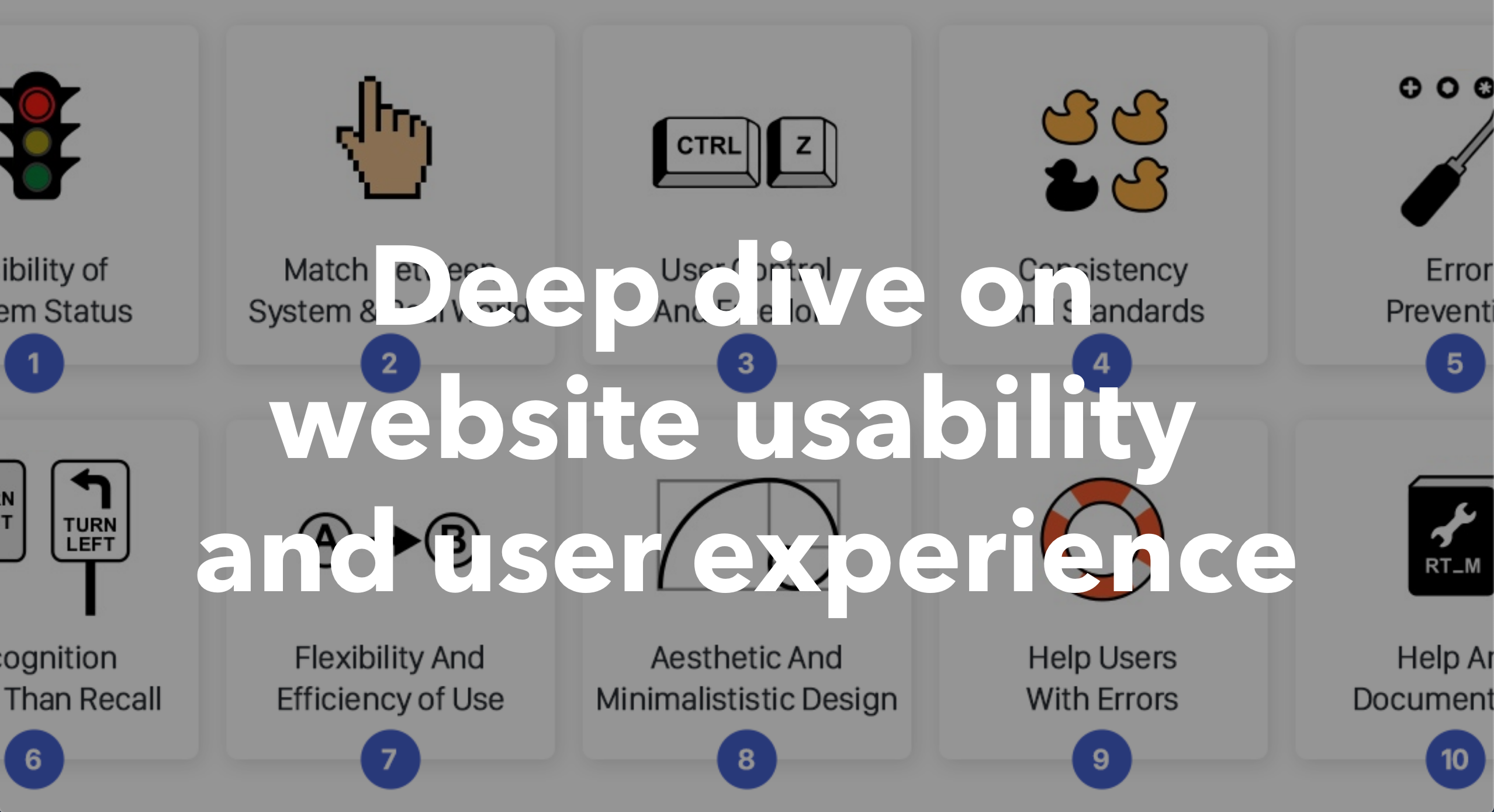 deep dive on web usability and user experience cover page